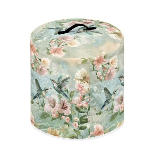 Image of Cozeyat Hummingbird Floral Pressure Cooker Cover Rice Cooker Cover Kitchen Appliance Organizer Bag for 3 Quart Air Fryer,Dust Protection & Stain Resistant