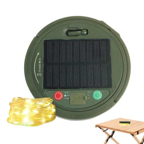 Lampe solaire pour tente lanterne portable eclairage a corde retractable camping aventure