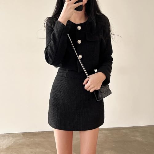 Ensemble tweed femme fini les tenues ternes avec cette jupe et veste