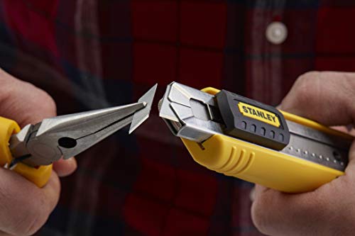 Stanley FatMax Abbrechklingen 2-11-718 (18mm, Ersatzklingen für Cuttermesser, patentierte & induktionsgehärtete Schneide, ideal zum Schneiden von Karton, Leder, Kunststoff, 10 Stück im Spender)