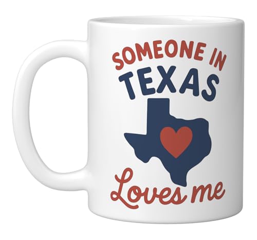 Taza de cerámica blanca 11 oz Someone In Texas miniatura 1