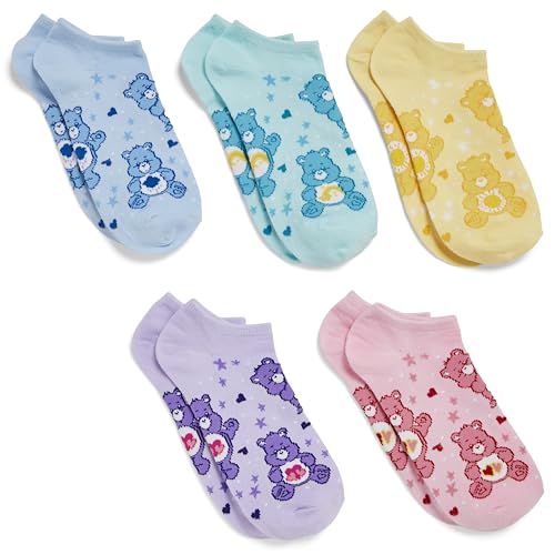 Care Bears Womens 5 Pack No Show Ankle Socks