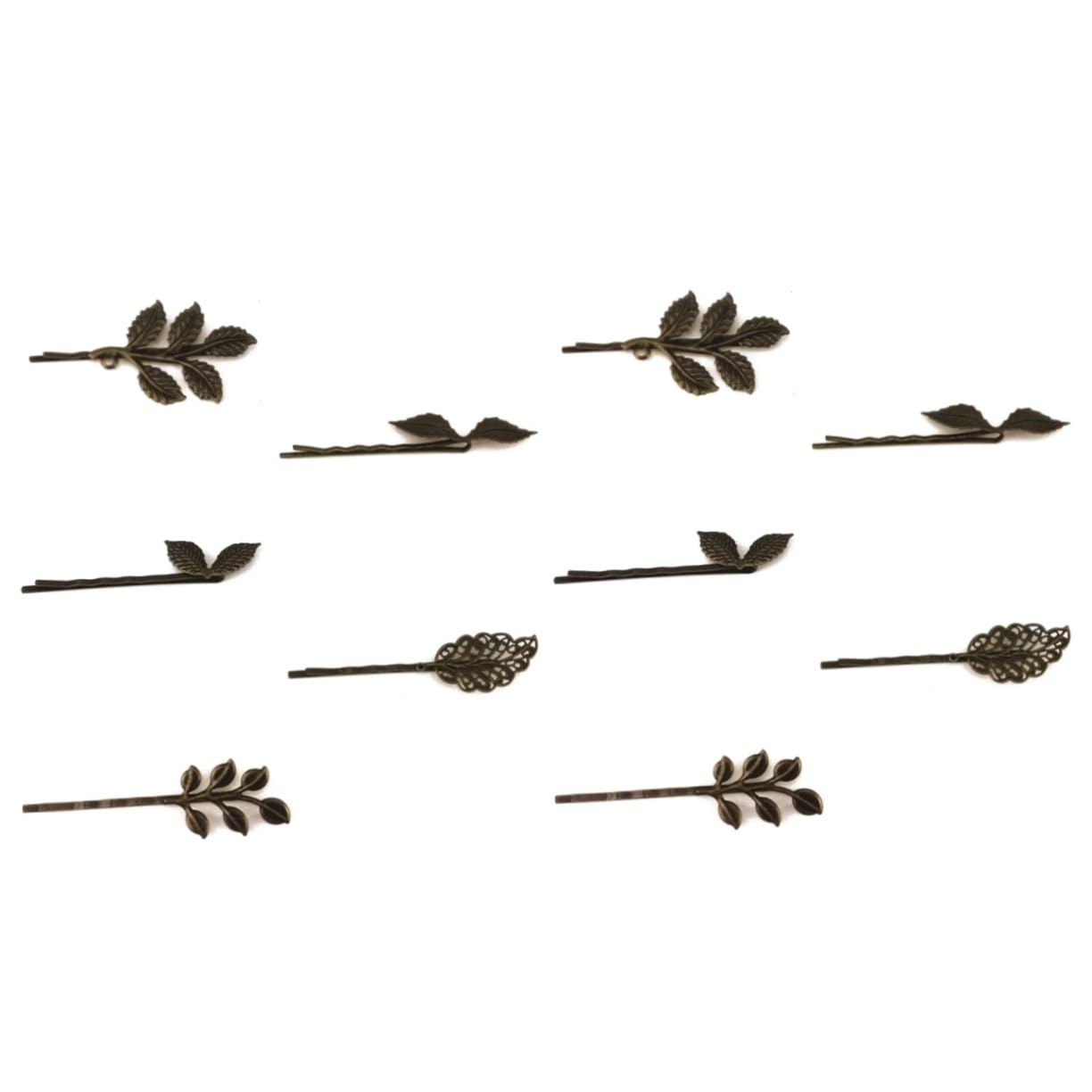FRCOLOR 20 pcs small bobby pins hair pins Leaf Hairpin leaf hair clip Leaf Hairpiece Leaf Barrette Department of Forestry wig
