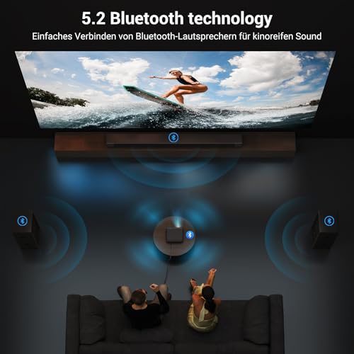 Smart Beamer 4K kompatibel mit Netflix-App,HAPPRUN H11 Beamer Heimkino mit Autofokus & Dolby Audio, WiFi 6 & Bluetooth - Outdoor Projektor Für Garten, Streaming & Spiele ohne TV-Stick – Bild 6