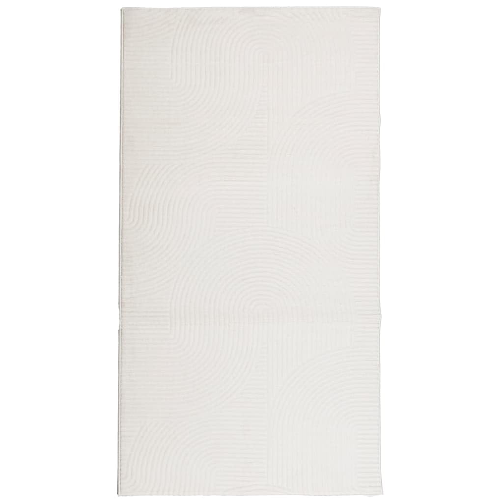 IZA dywan z krótkim włosiem, skandynawski wygląd, kremowy, 80 x 150 cm, certyfikat Oeko-Tex, można prać w pralce, antypoślizgowy, miękki i puszysty, do salonu, sypialni