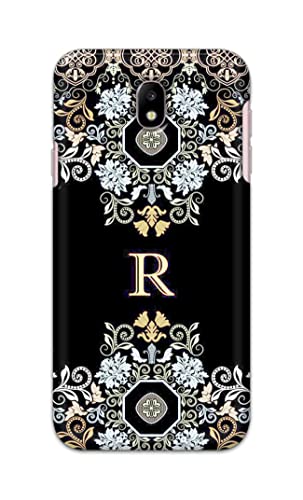 Image of PRINTFIDAA Name II Initial II Letter Floral Pattern Alphabet R Printed Designer Hard Back Case Cover for Samsung Galaxy J7 (2017) / Samsung J7 Pro, J730F / DS -(UO) MVN1007