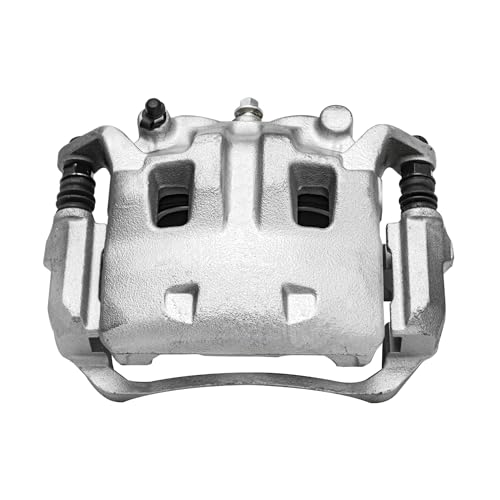Image of Detroit Axle - Front Left Disc Brake Caliper w /Bracket Replacement for L4 2005-2019 Nissan Frontier 2009 2010 2011 2012 Suzuki Equator