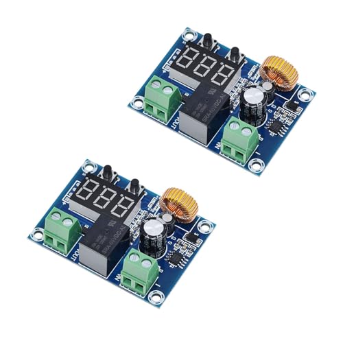 2 unidades XH-M609 - Protector de batería CC 12 V-36 V con apagado, regulador de voltaje, interruptor de apagado de baja tensión programable