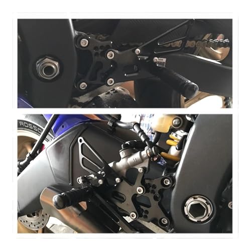 Commandes Reculées YZF-R6 Aluminium CNC : Repose-Pieds Réglables Haut de Gamme