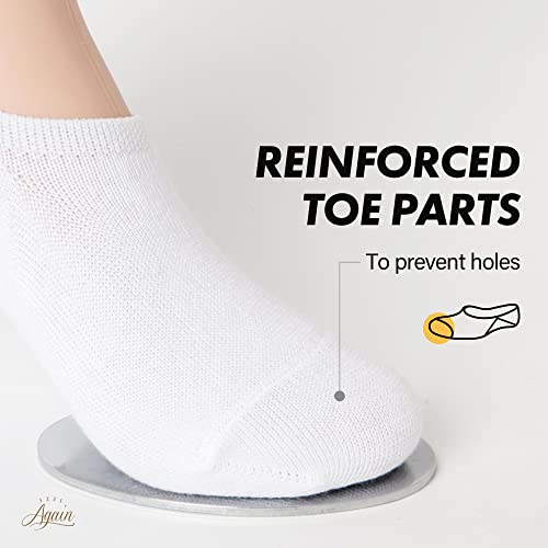 Again 1231 3/6 / 10 pairs Light Casual Non-Slip No Show Ankle Socks for Men and Women3
