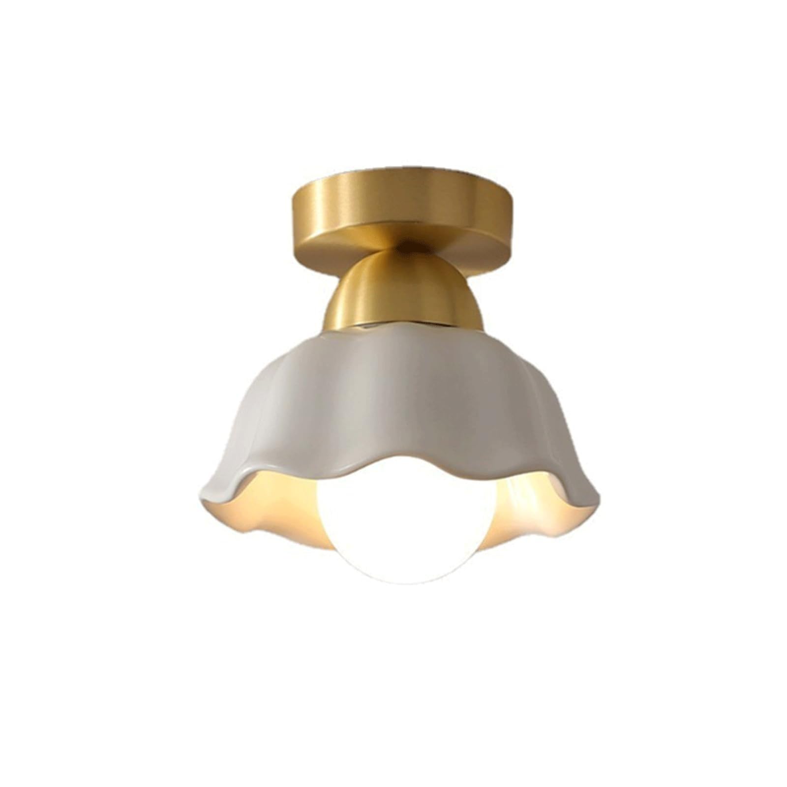 PLQWUJD Exquisite Chandelier Entryway Ceiling Light Fixture Gold Ceiling Lamp Copper Semi Flush Mount Lighting Fixtures Chandelier Close to Ceiling Light