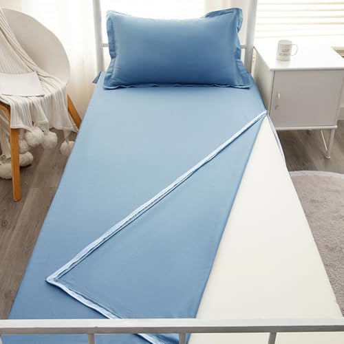 ksxnkhk Funda de colchón para futón de 135 x 200 cm, 100% algodón, tamaño Queen/King/Twin, con Cremallera, para Cama de Suelo, Funda de colchón Envolvente para Dormitorio, Caravana, lavab