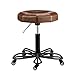 GCX Friseurhocker, spezieller Rollhocker für Schönheitssalons, Friseursalons, Maniküre, Haarschneide-Drehhocker, fest (Farbe: Braun)