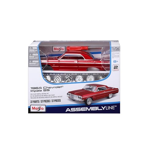 Maisto 1:24 Assembly Line 1964 Chevrolet Impala SS, Metallic Red