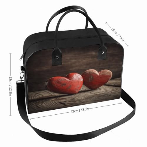Bolso para portátil con patrón de corazón y correa ajustable miniatura 2