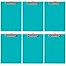 Trade Quest Plastic Clipboard Opaque Color Letter Size Low Profile Clip (Pack of 6) (Turquoise)