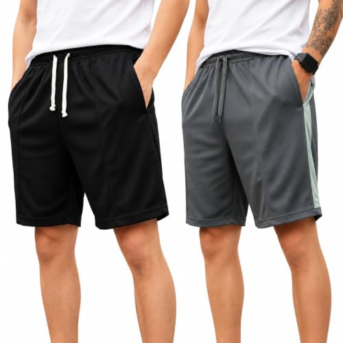 Image of Mack Jonney Men's Shorts Pack of 2 | Comfortable Casual, Sports & Lounge Shorts for Men | Regular Fit-MJ .3