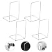 Bookends Pair Organizer Bookshelf Decor Decorative Bedroom Library Office School Supplies Stationery Gift (Plastic Acrylic_2 Pairs)