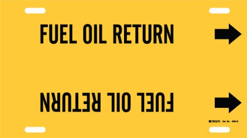 Marqueur de tuyau Fuel Oil Return Brady 4064-G évitez les erreurs de vanne