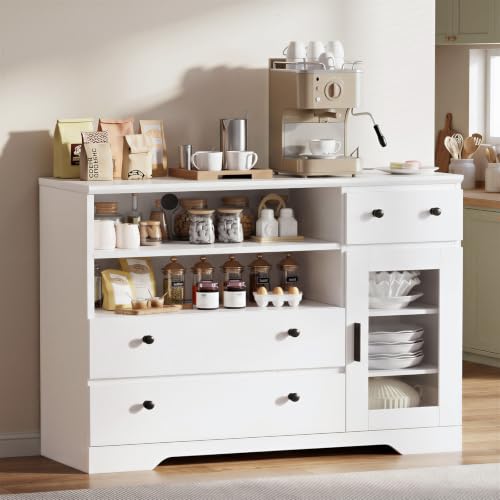 Mueble de almacenaje con gran capacidad y puertas, cómoda multifunción para pasillo y dormitorio 2