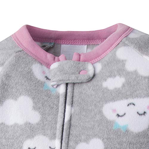 Image of Gerber Baby Girl & Toddler 2-Pack Loose Fit Fleece Footed Pajamas