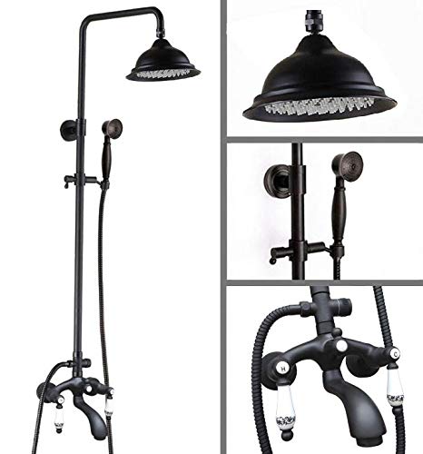 Douche de pluie laiton noir pour rénovation salle de bains