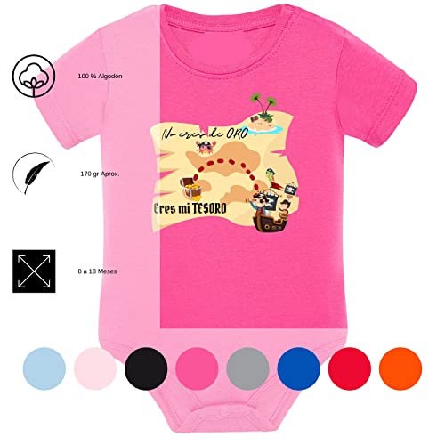 Body bébé manches courtes en coton rose vif ÊTES MI TESORO 12-18 mois