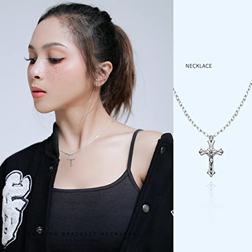 Mesarch 100Pcs Antique Silver Cross Charms Pendants Jewelry Findings For Making Bracelet And Necklace For Diy Jewelry 37X22Mm #TOP2