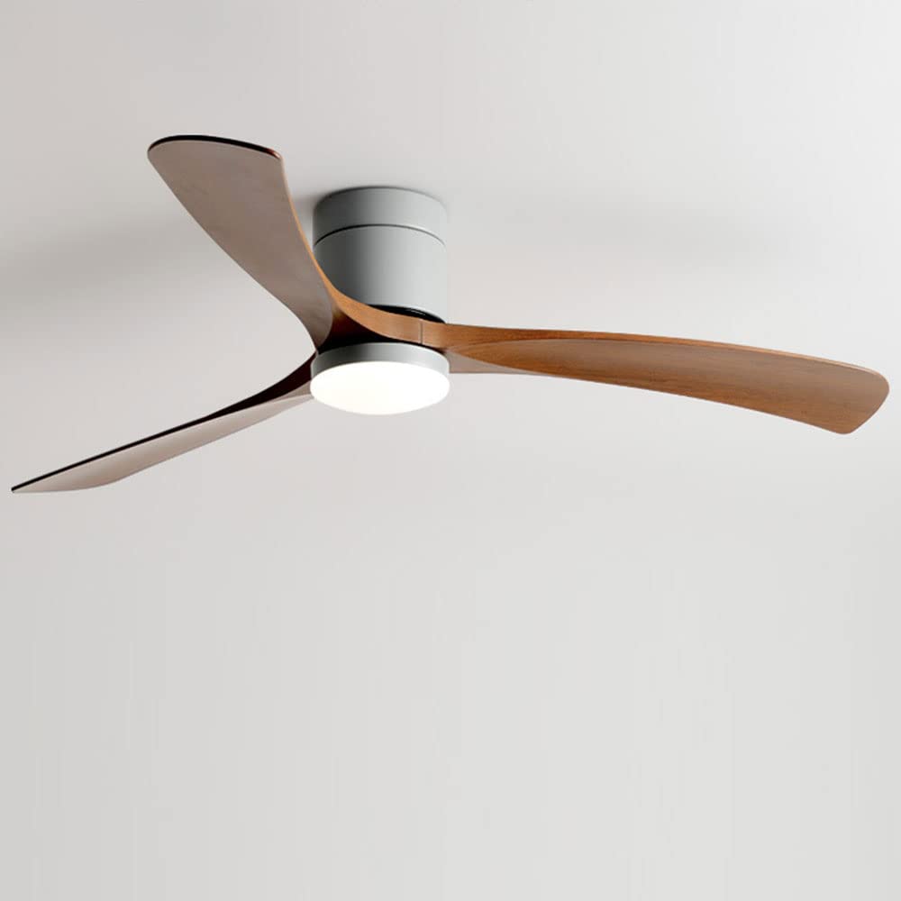 IBalody Nordic Indoor Big Ceiling Fan Light Bedroom Timing Ceiling Fans with Lights Remote 6 Speed Ceiling Fan for Living Room Dining Room 28W LED Ceiling Lights Fan Lighting