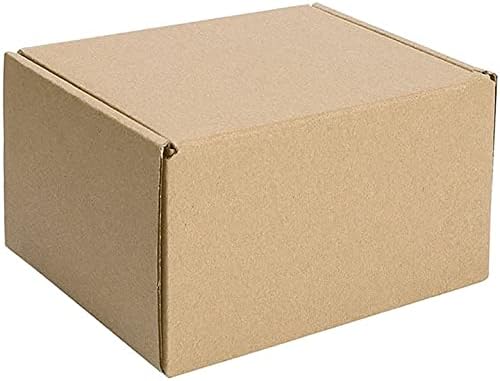HORLIMER 25 Pack Shipping Boxes, 15.2x10.2x7.6cm(6x4x3 inches) Corrugated Cardboard Mailing Box, Brown