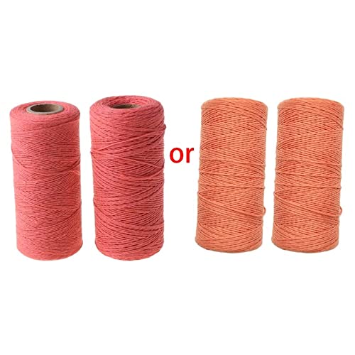 2 Rotoli 1mm Filo di ordito per Telaio in Puro Cotone da 1 mm per la Tessitura di arazzi per tappeti Artigianato Fai-da-Te Filo di ordito (Color : Grass Green)
