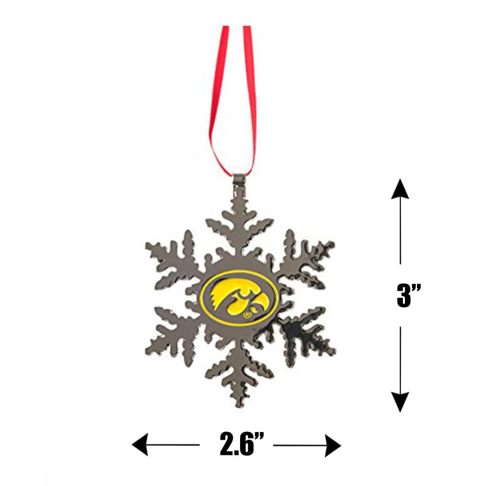 Iowa Hawkeyes Snowflake Christmas Ornament