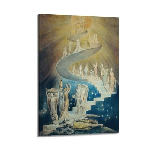 Poster William Blake Jacob's Ladder 50 x 75 cm aux finitions muséales d'art