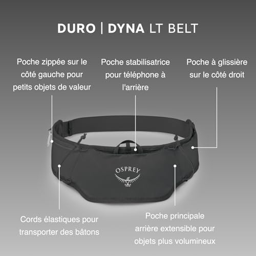 Flasques hydrauliques et sac banane d'hydratation Osprey Duro Dyna LT bleu cascade