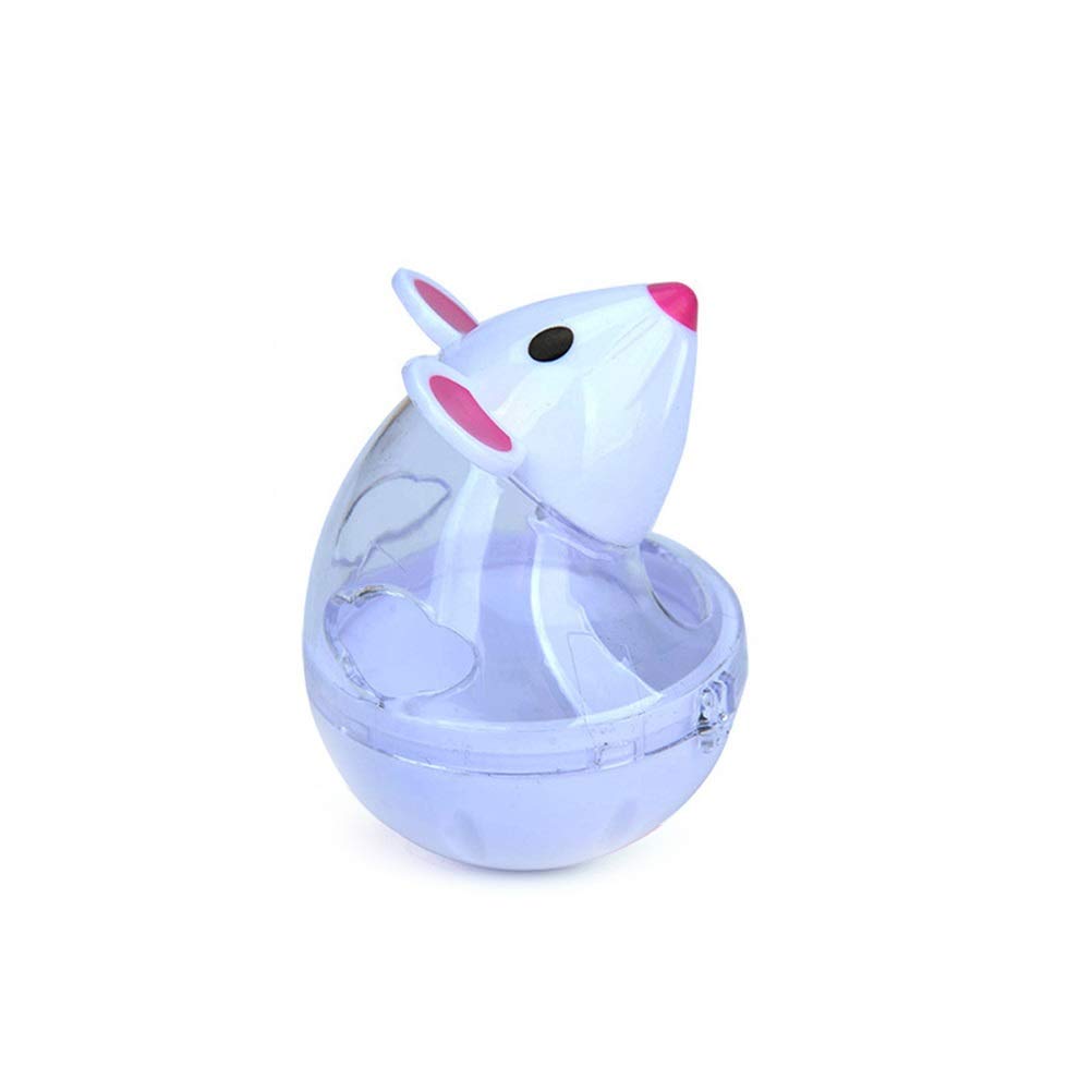 Jouet chat distributeur de nourriture blanc interactif et éducatif