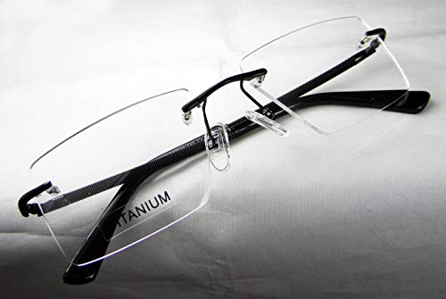 Image of Circleperson Rimless Pure Titanium Eyeglasses frames Square Light Weight