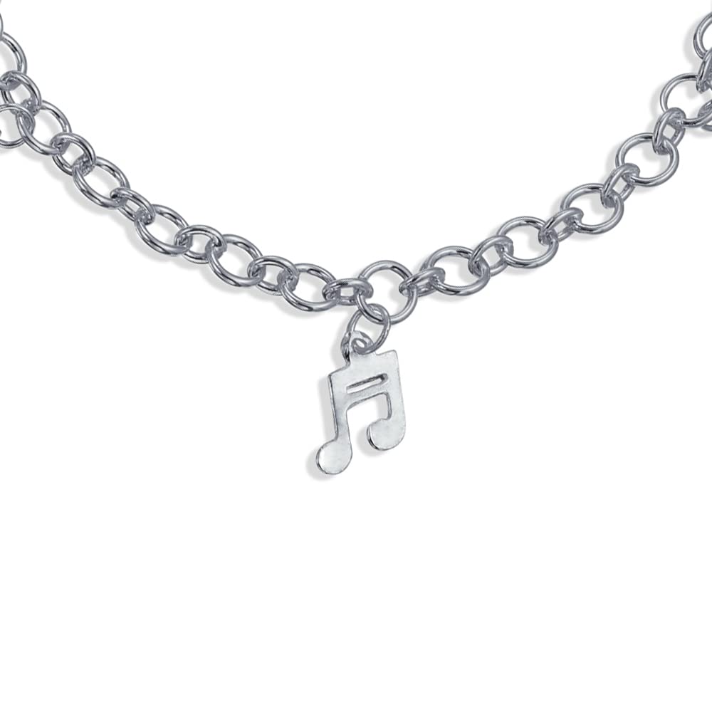 Piccoli orecchini a perno con ciondolo a forma di ottavo note musicali, per musicisti, donne, insegnanti, studenti, in argento Sterling 925