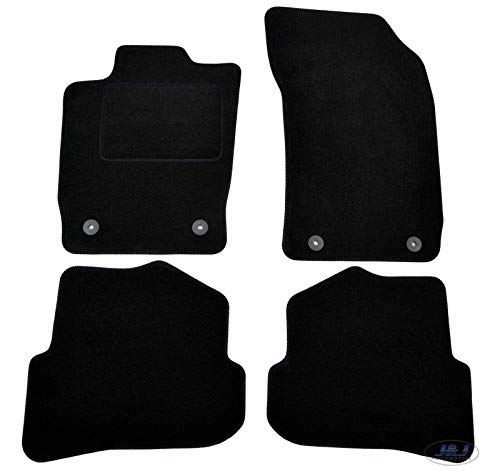Tapis de sol Audi A1 velours noir premium sur mesure haute densité J&J Automotive 2010-2018