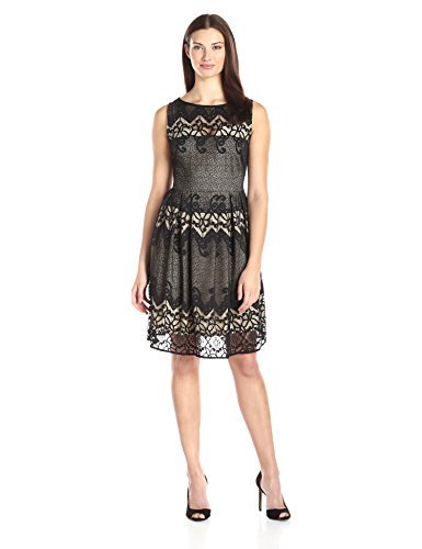 Amazon.com: Julian Taylor Women's Sleeveless Lace Detail Fit and