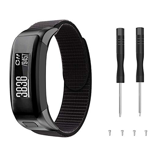 Songsier Compatible Garmin Vivosmart HR Replacement Bands, Nylon Bracelet Sport Wristband Strap Replacement Accessories with Screwdriver for Garmin Vivosmart HR(NO for Vivosmart HR+)