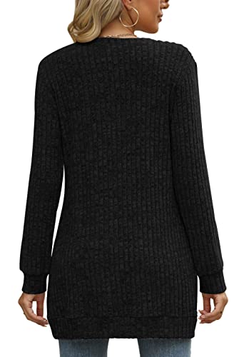 Image of Sweaters for Women Long Sleeve Crewneck Sweatshirt Loose Casual Tunic Tops