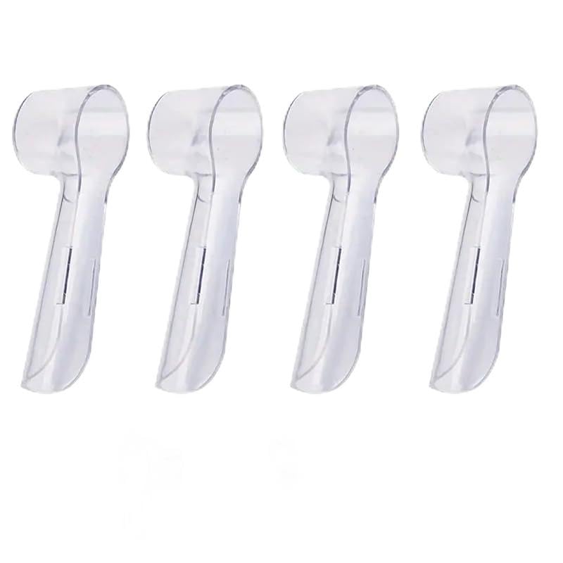 Set de 4 Fundas Protectoras para Cabezales Redondos de Cepillo Eléctrico Oral B - Capuchones Higiénicos Antibacterianos Universales, Compatible con Cepillos Oral B, Estuches para Cabezales