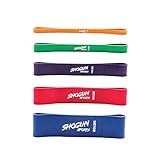 Shogun Sports Exercise Resistance Bands – Set of 5 Extra Thick Loop Workout Bands. Ideal for Glute...