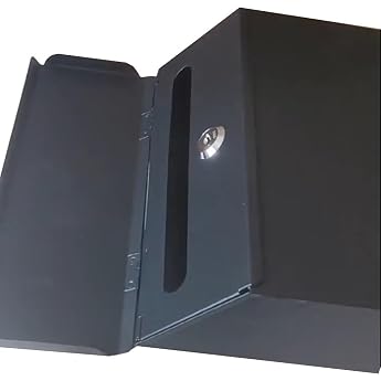 Mailbox Wall Mounted Lockable Mailbox Mailbox Lockable Post Box with Cover and 2 Keys Weather Resistant Mailbox for Outdoor and Porch Black
