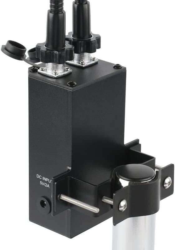 顕微鏡アクセサリーキット 6W 6500K LEDステレオ顕微鏡用ランプ調整可能スポットライトフィル照明器 顕微鏡スライド(2 in