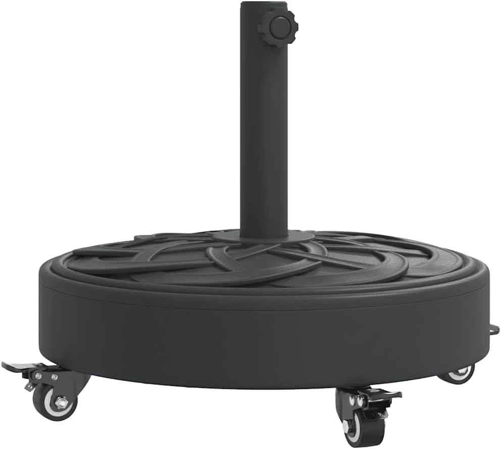 vidaXL Parasol Base with Wheels for Ø1.5/1.9" Poles, Garden Umbrella Holder, Parasol Stand for Outdoor Patio Lawn Deck Balcony, 59.5 lb Round