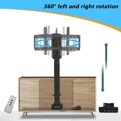 Support TV plafond motorisé rotatif à 360° avec commande à distance - 5