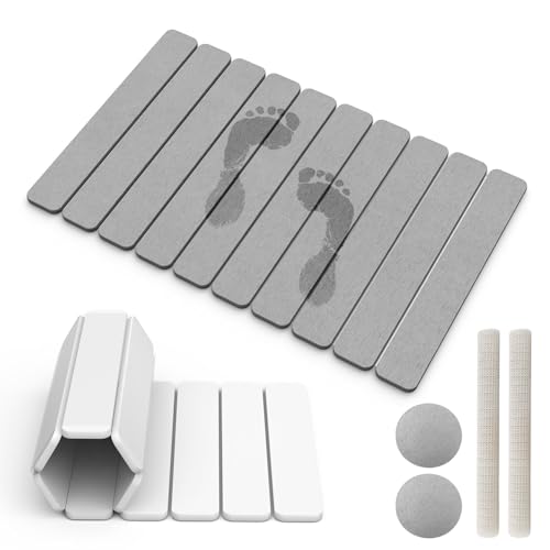 La Mejor Recopilación de Tapetes de piedra disponible en línea para comprar. 42 2Pcs Tapete de Baño de Piedra de Diatomita 60x40 CM, Tapete de Secado de Platos, Ultra Absorbente, Diseño Plegable, Fácil de Guardar y Limpiar, Adecuado para Sala de Estar,...