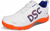 DSC Beamer Cricket Shoes | Fluro Orange/White | for Boys and Men | Light Weight | Durable | 7 UK, 8 US, 41 EU