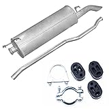 xantia auspuff Auspuff Komplett Mittelrohr/Endschalldämpfer Auspuff Citroen Xantia 1.8i 8V/16V + KIT